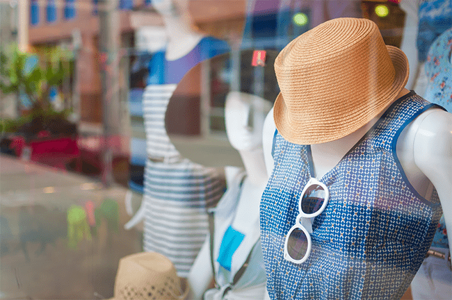 A mannequin in a shop window