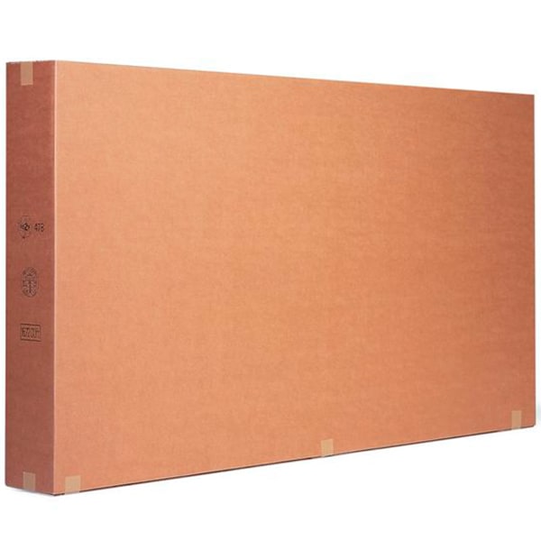 A cardboard box for storing a mattress